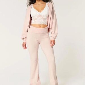 Hollister Pink Boot Cut Flare Pants